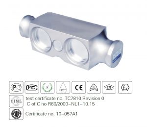 HM9E nickel plated alloy steel IP68 dual shear beam load cell-image